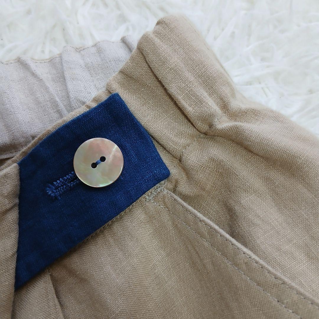 【nume】パラスパレス　ヌメ　リネン100％　ガウチョ　ワイドパンツ