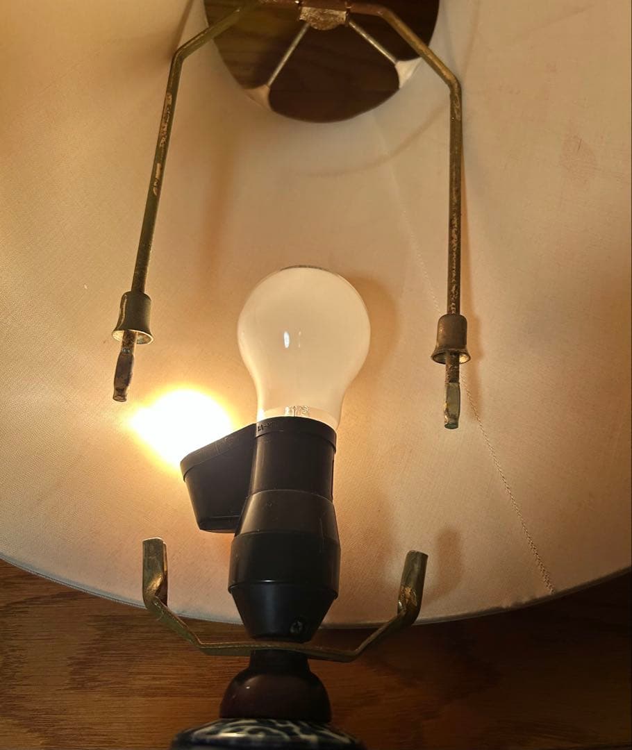 ヨーロッパ　フランスアンティーク　ヴィンテージvintage ランプシェイド陶器