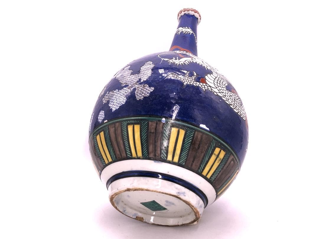 【 雲龍図大徳利花生 】　古九谷角福印　高33.7ｃｍ