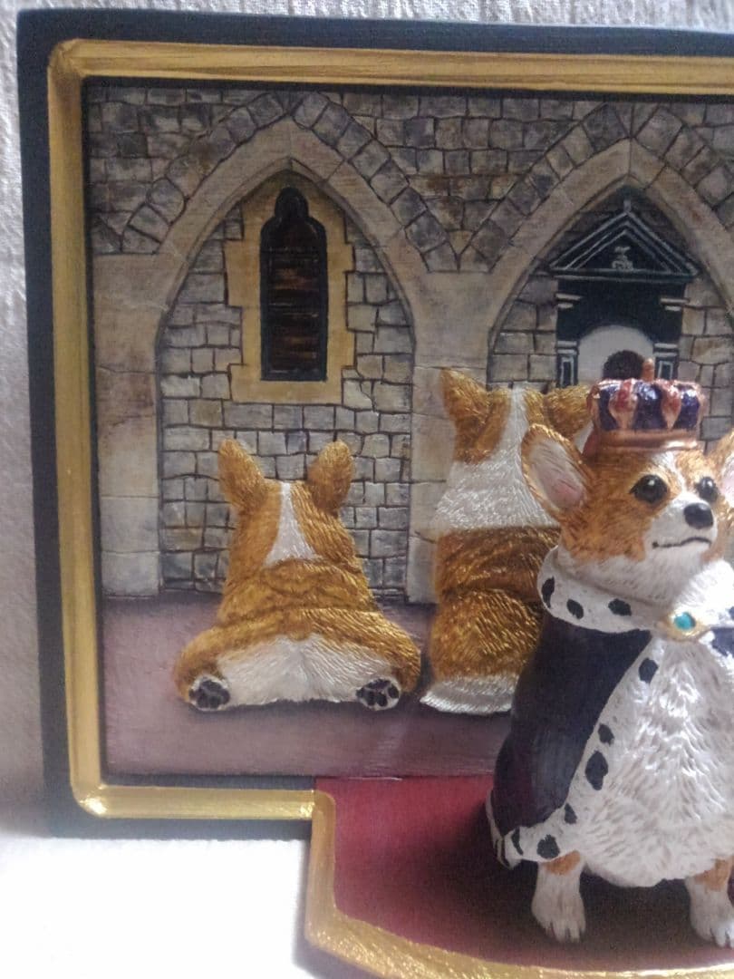 ロイヤルコーギーの壁掛け（制作中）