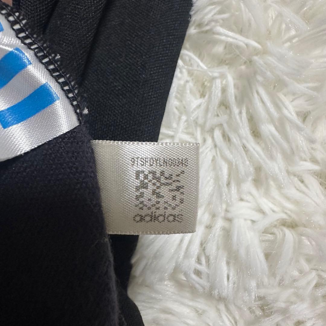 アディダス トレフォイル ロゴ刺繍 トラックジャケット ブラック 黒 金色