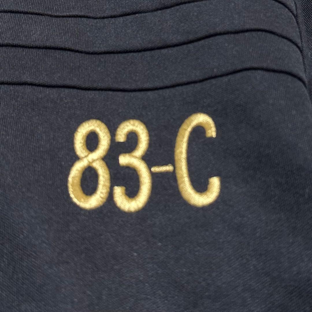 アディダス トレフォイル ロゴ刺繍 トラックジャケット ブラック 黒 金色