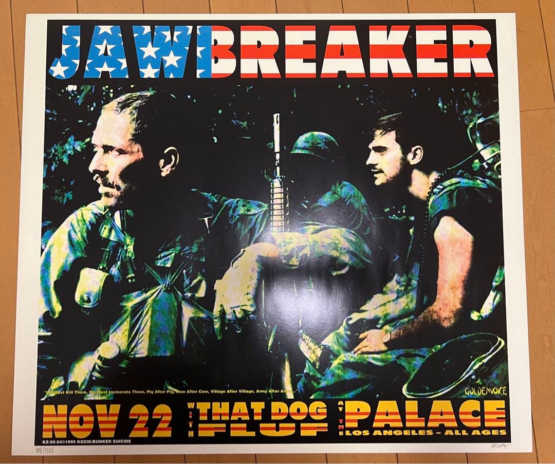 KOZIK ×JAWBREAKERシルクスクリーン ポスター