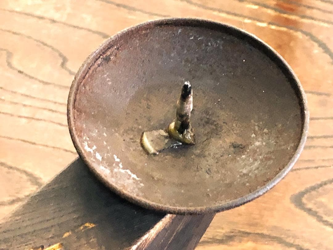 【 高低可変杢燭台 】　天然杢製　66ｃｍ　江戸時代　僅少品