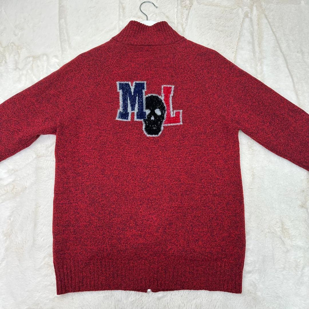 ✨希少✨MARK & LONA スカルロゴ ジップアップ ニット L