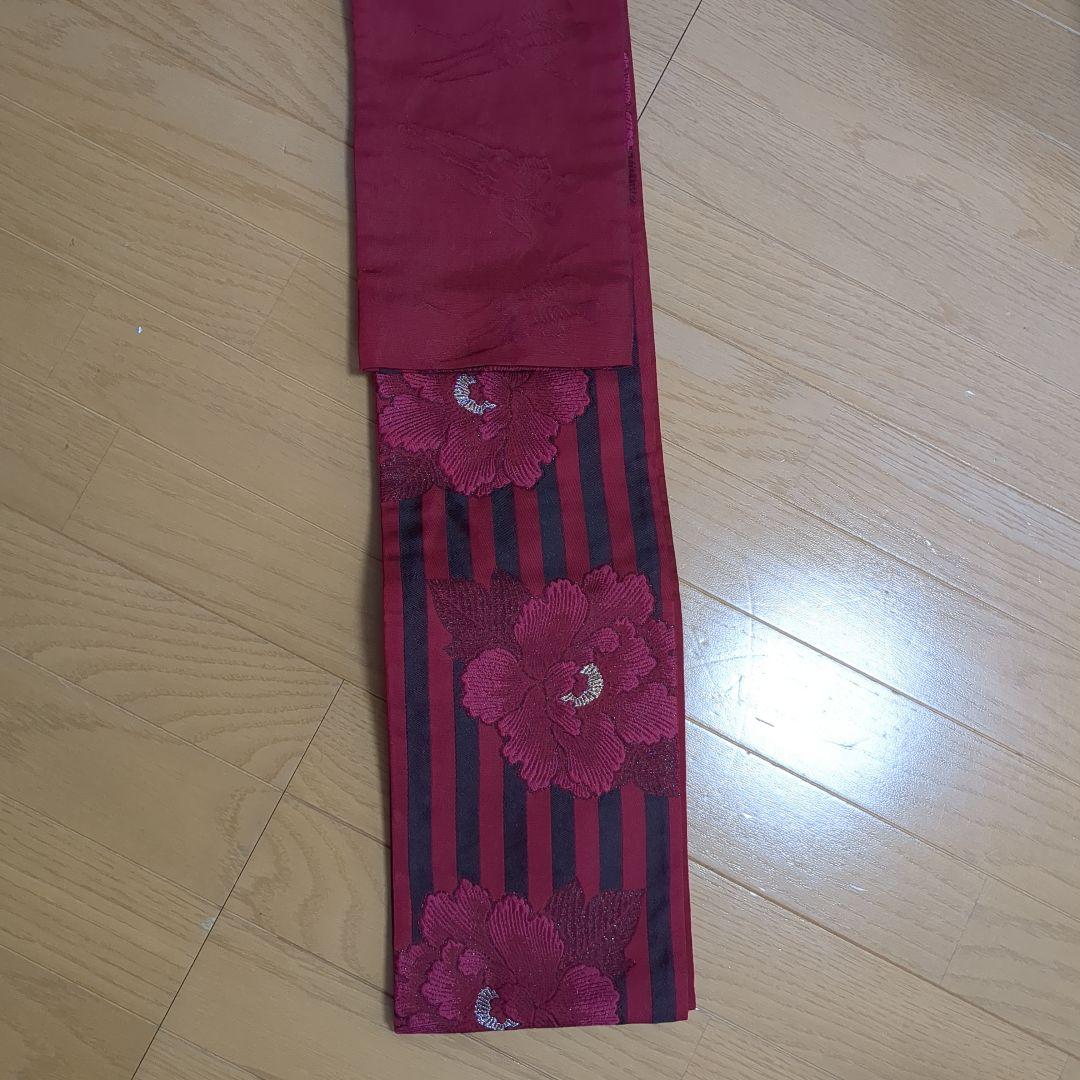 岡重　浴衣と帯の2点セット　日本製　ケシ