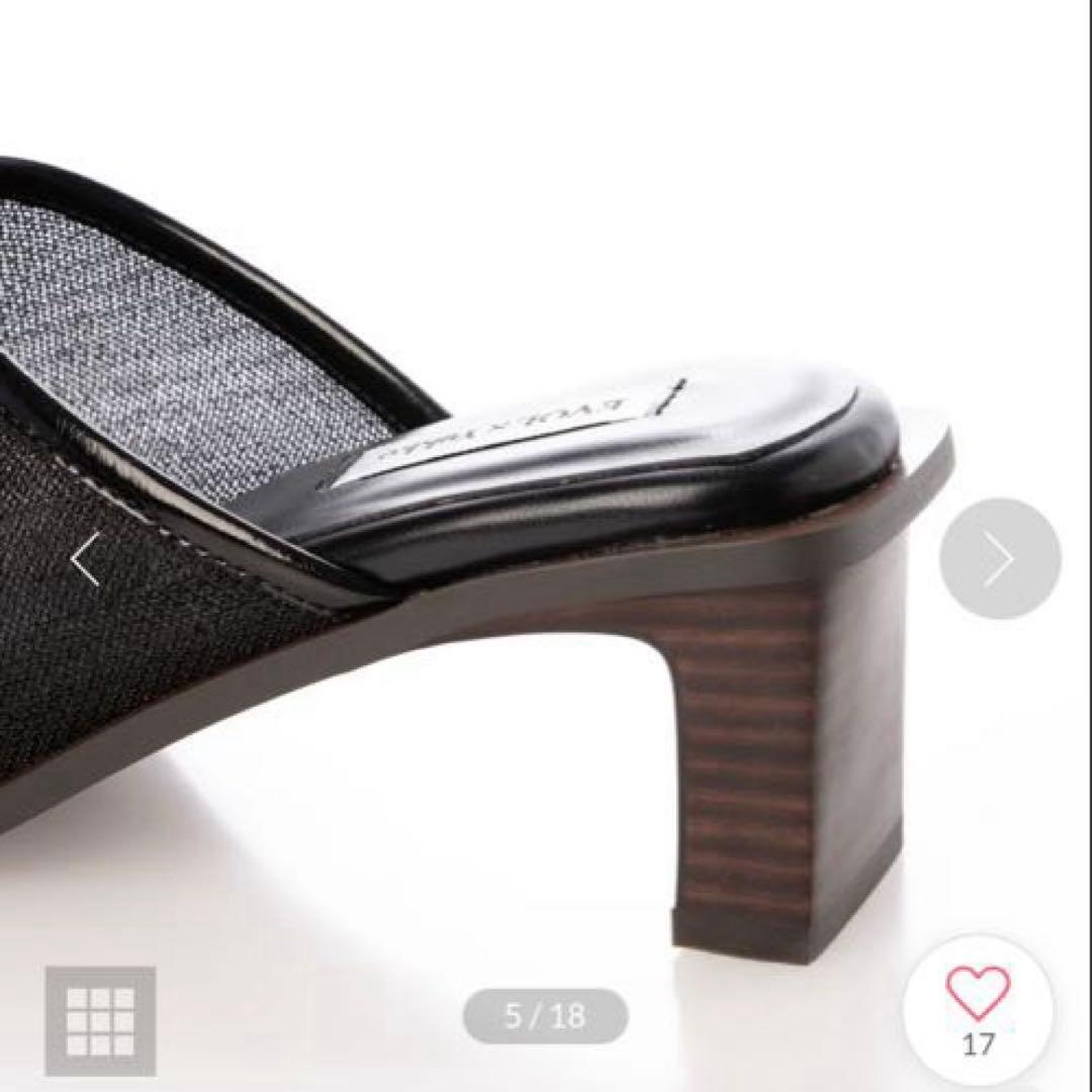 EVOL×Yukko コラボチュールサンダル AY30508 ブラック Sサイズ