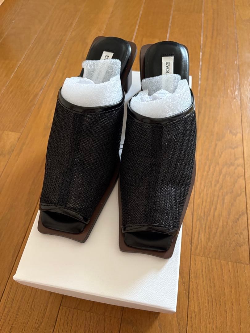 EVOL×Yukko コラボチュールサンダル AY30508 ブラック Sサイズ