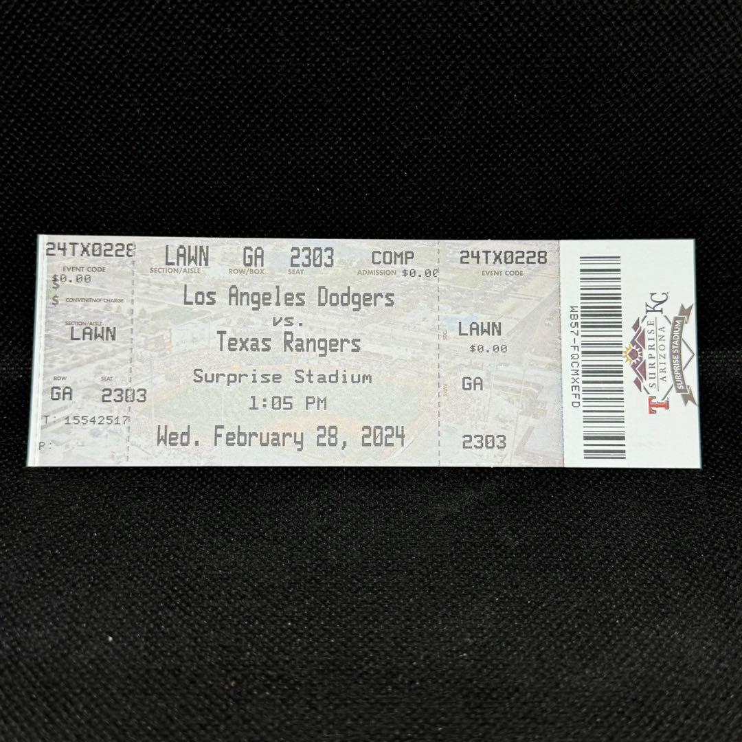 ドジャース 山本由伸 渡米後 オープン戦デビュー チケット