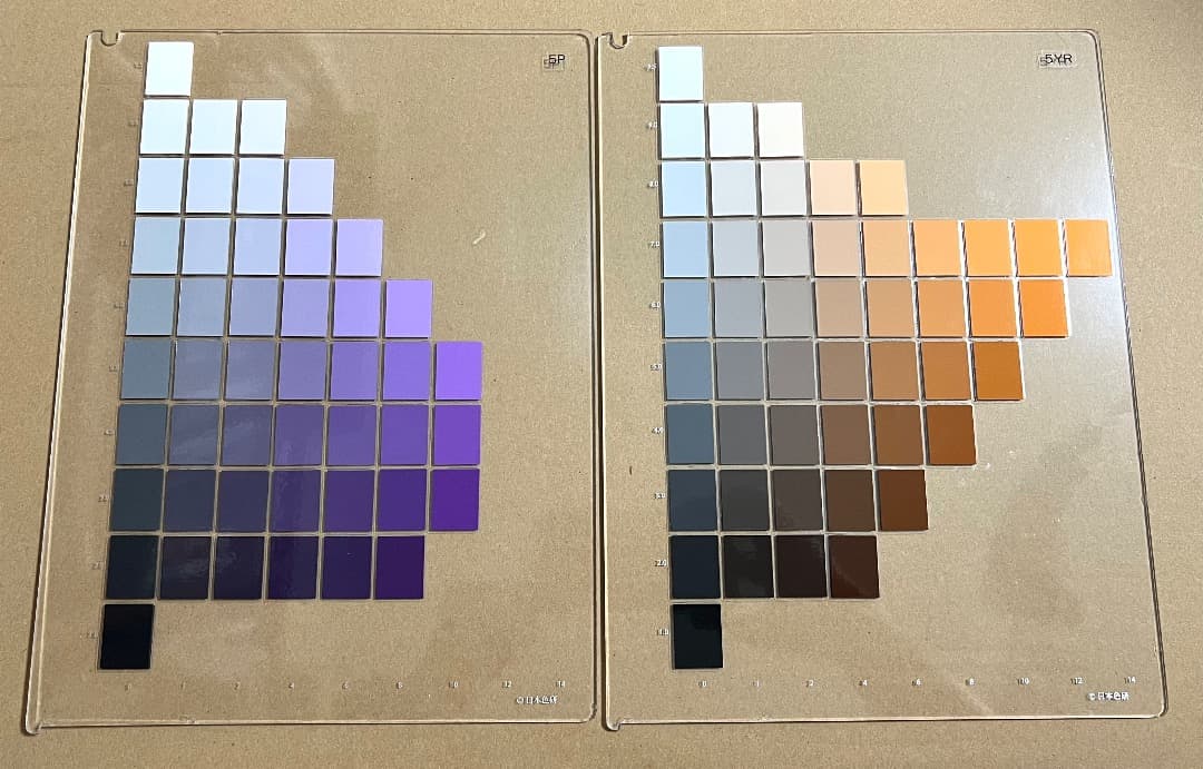 日本色彩研究所 色立体模型 10色相 マンセル 色体系 B5判 10枚