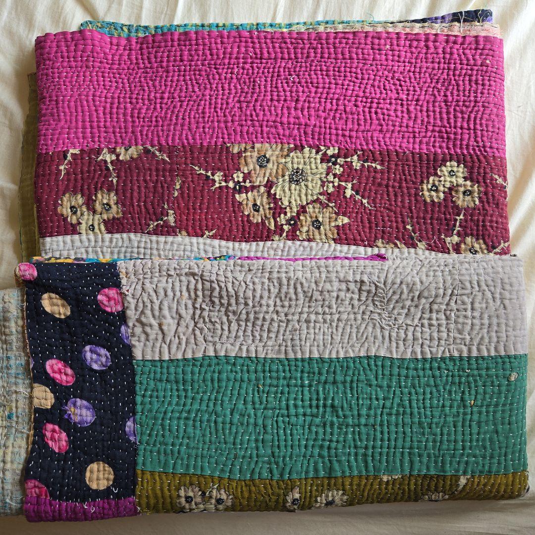 大判サイズ ヴィンテージラリーキルト カンタキルト オールドカンタ④