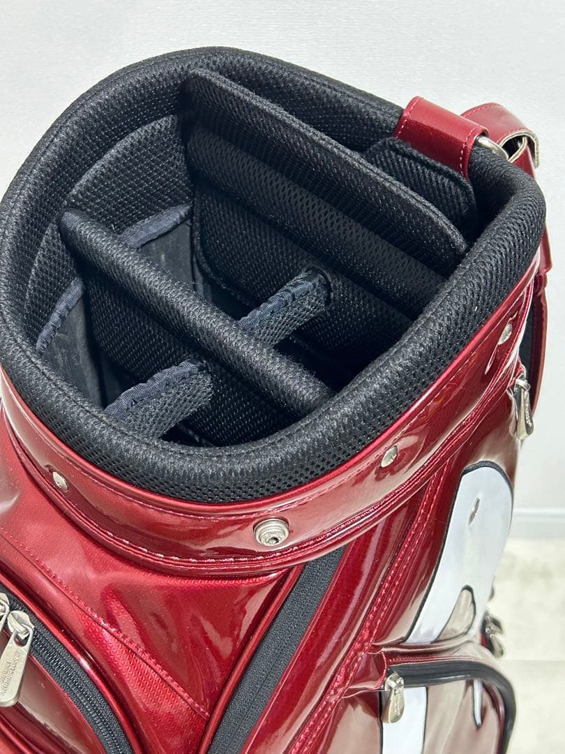 美品　マスターバニー　ツアーレッド　キャディバッグ　ヘッドカバー　エナメル　６点