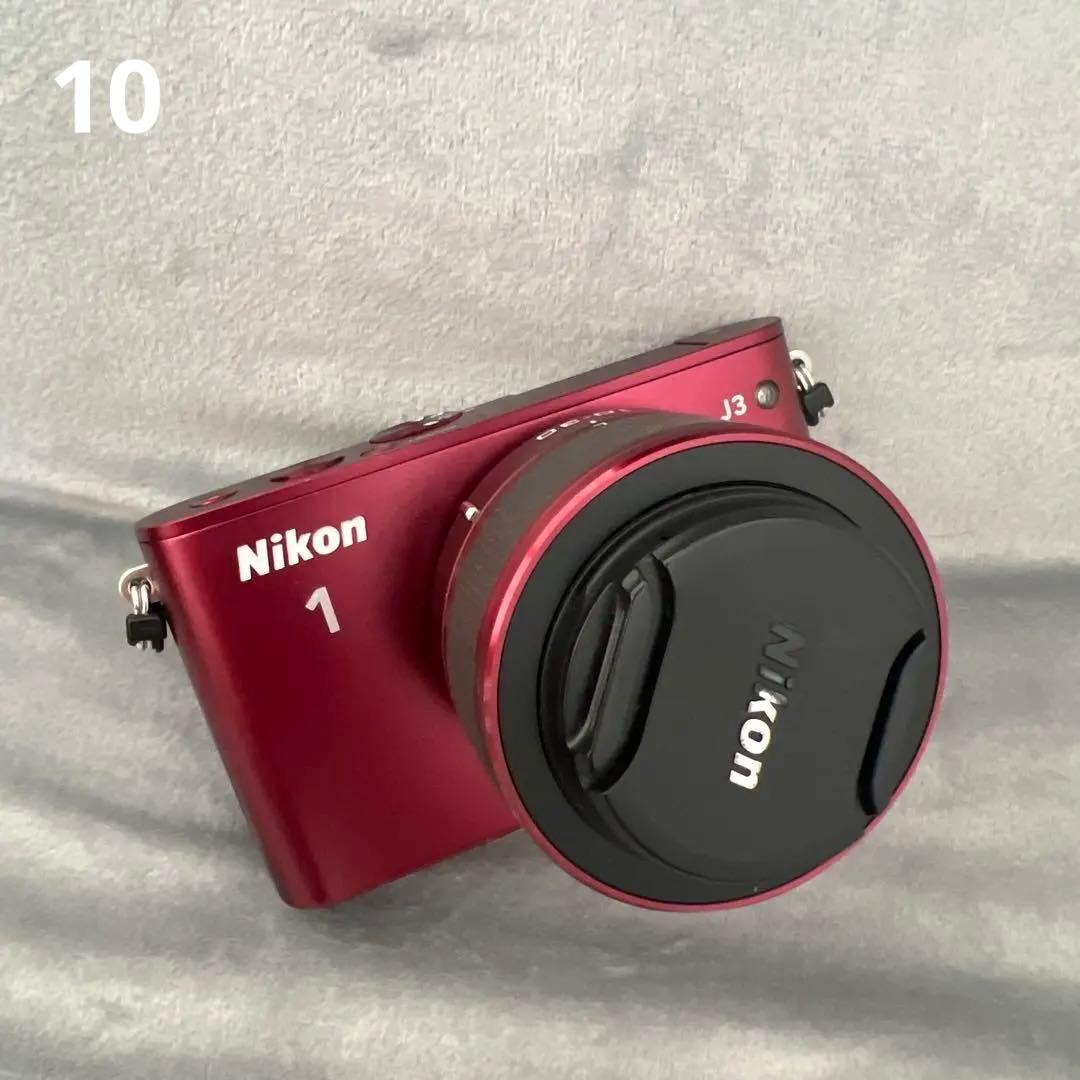 Nikon 1 J3 レッド 10-30mmレンズ付き