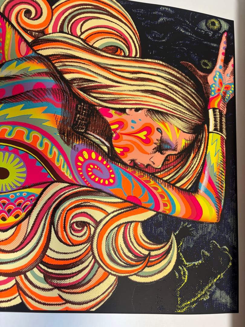 直筆サインRockin’JellyBeanゴジラ対ヘドラ ポスター 限定カラー