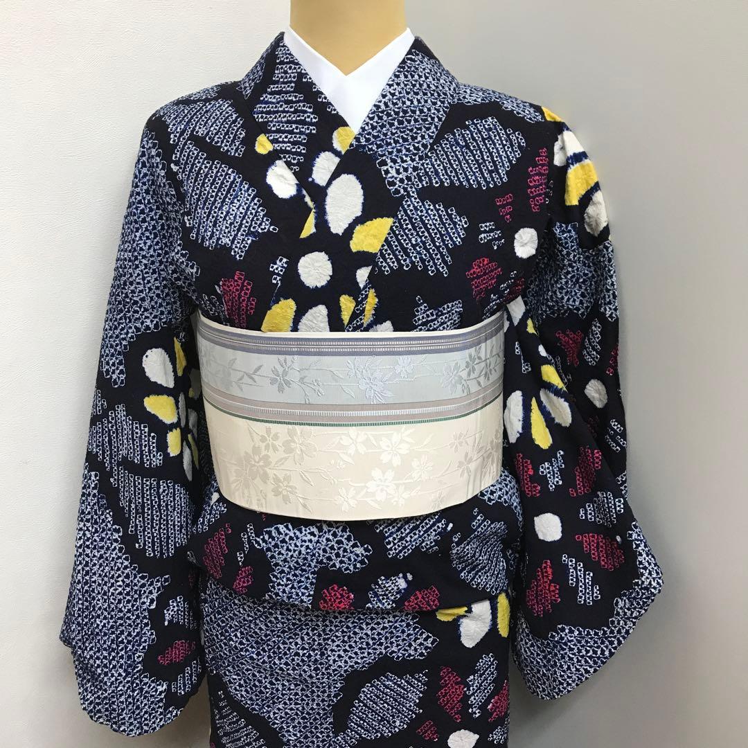 有松鳴海絞り 浴衣 お着物 ショート丈