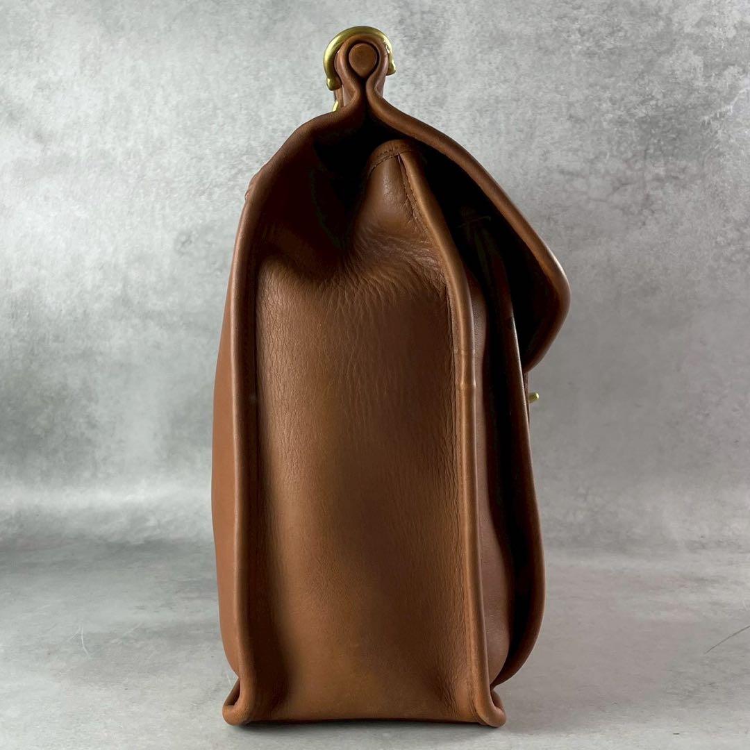 オールドコーチ　ビジネスバッグ　2way ターンロック　レザー　ブラウン