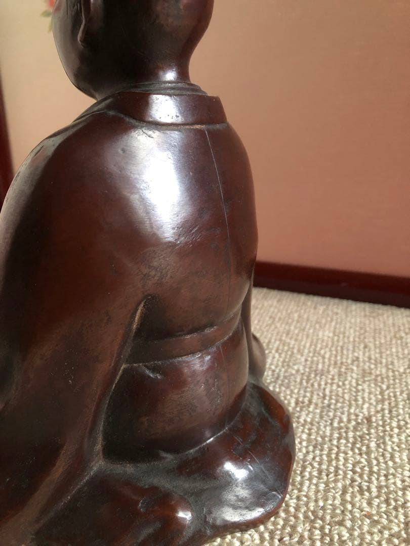 唐銅　千利休座像