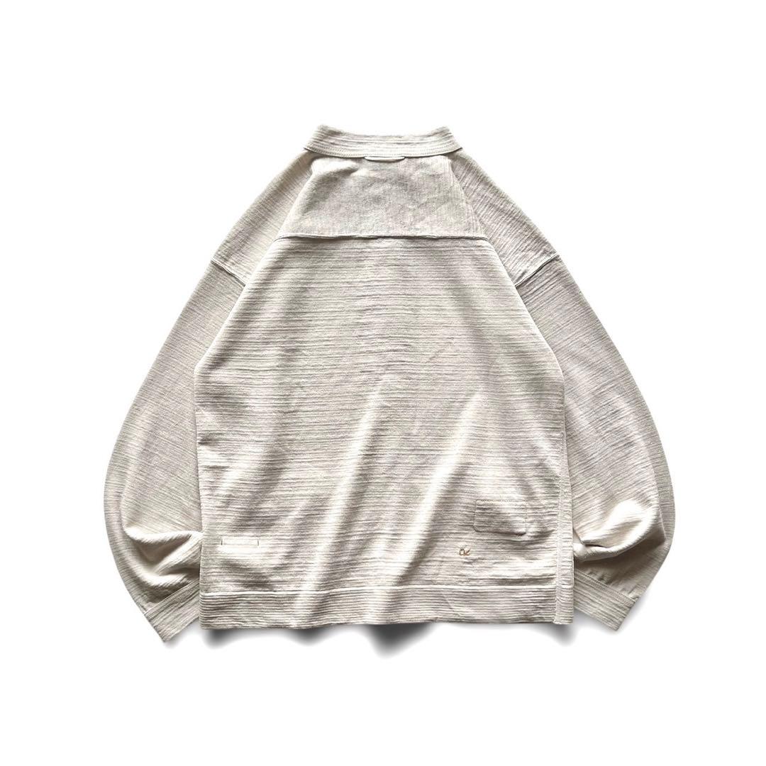 【極美品】45R/でこぼこギマニットソーの908カーディガン/ベージュ