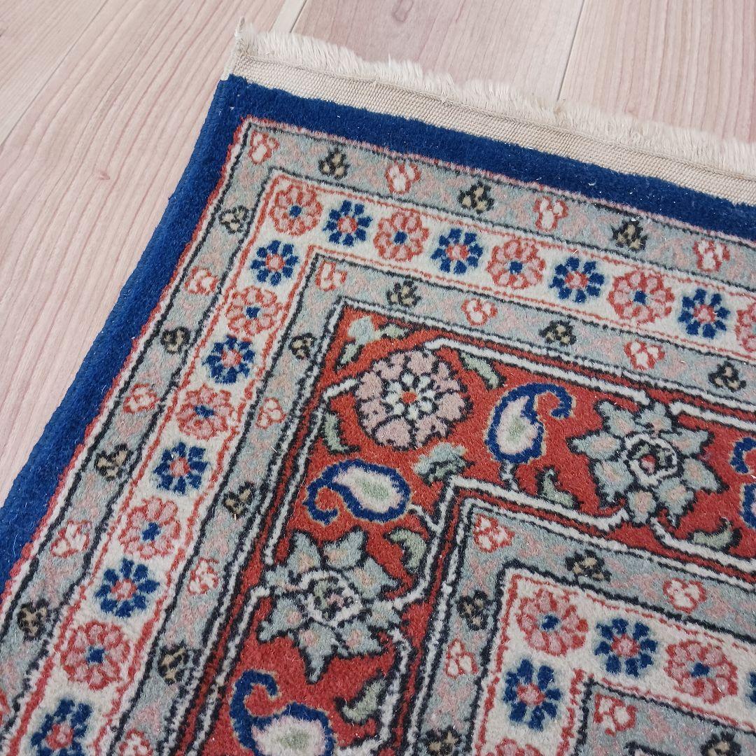 Y2742 トルコ絨毯 ヘレケ ウール×コットン 手織り 154×91㎝