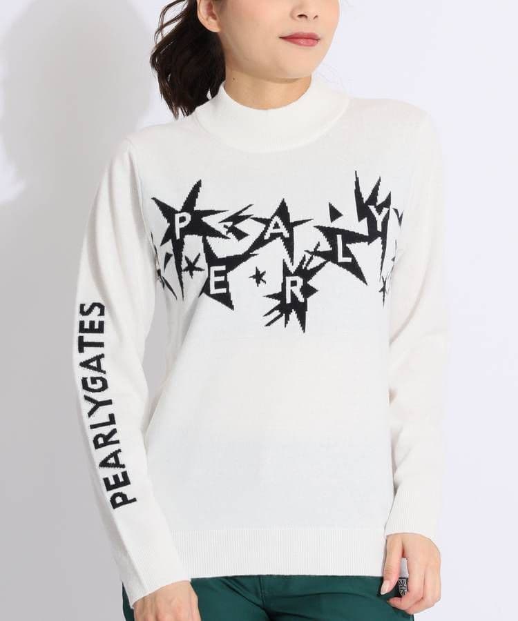 ★美品★PEARLY GATES　ニットベスト付きジャガードロゴニット　サイズ0