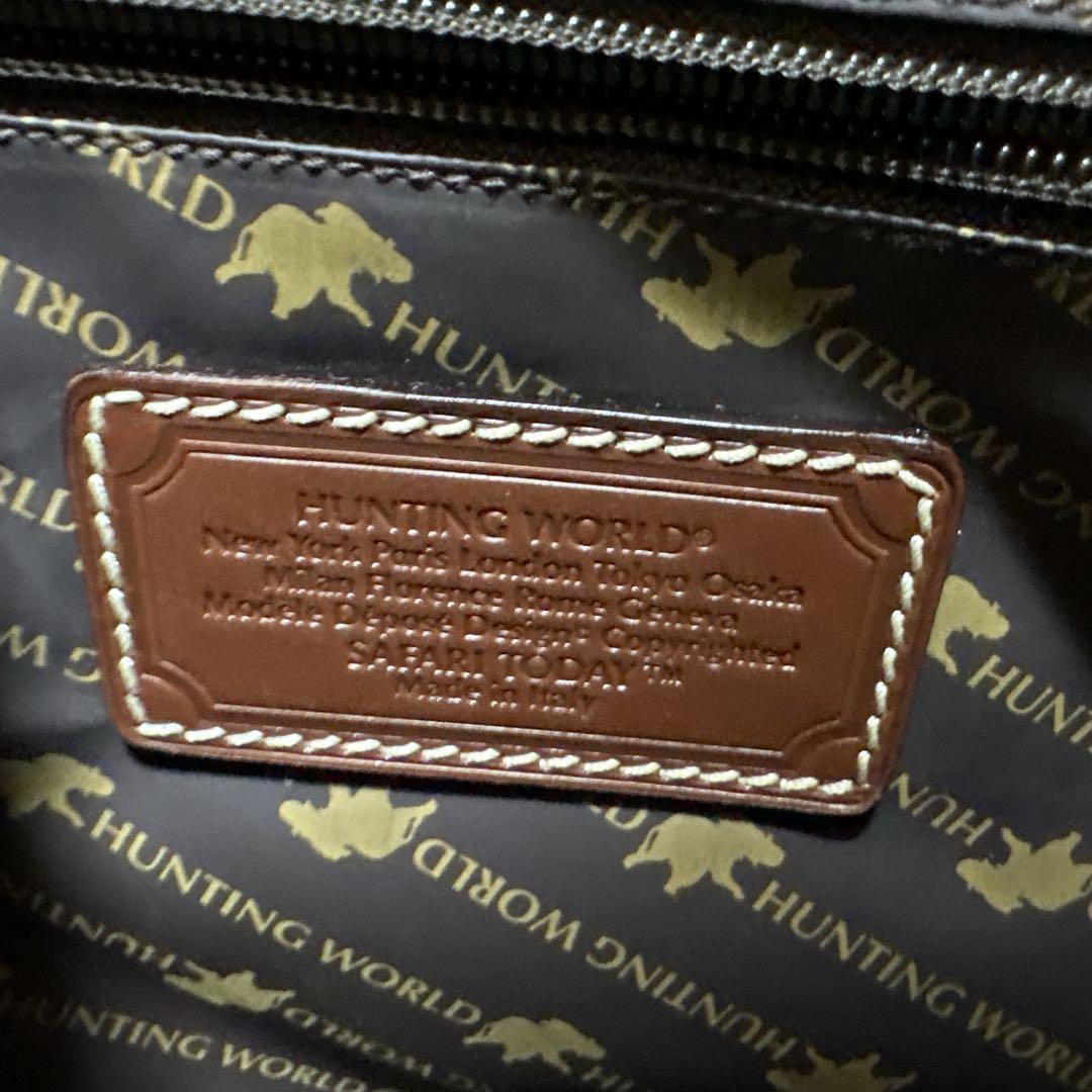 【新品】ハンティングワールド 高級ビジネスバッグ タグ付き 2WAY A4収納可