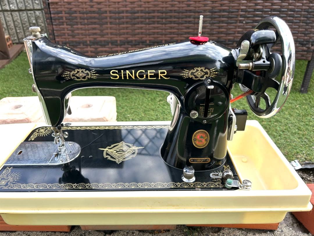 SINGER シンガー　縫えるアンティークミシン　モーター付き