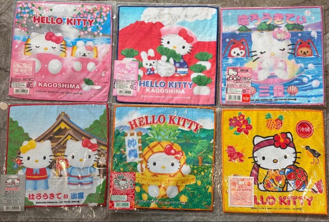 【希少】ハローキティ ご当地ハンカチ　新品未使用 平成レトロ