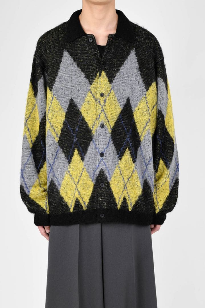 LADMUSICIAN 24aw アーガイルニットシャツ