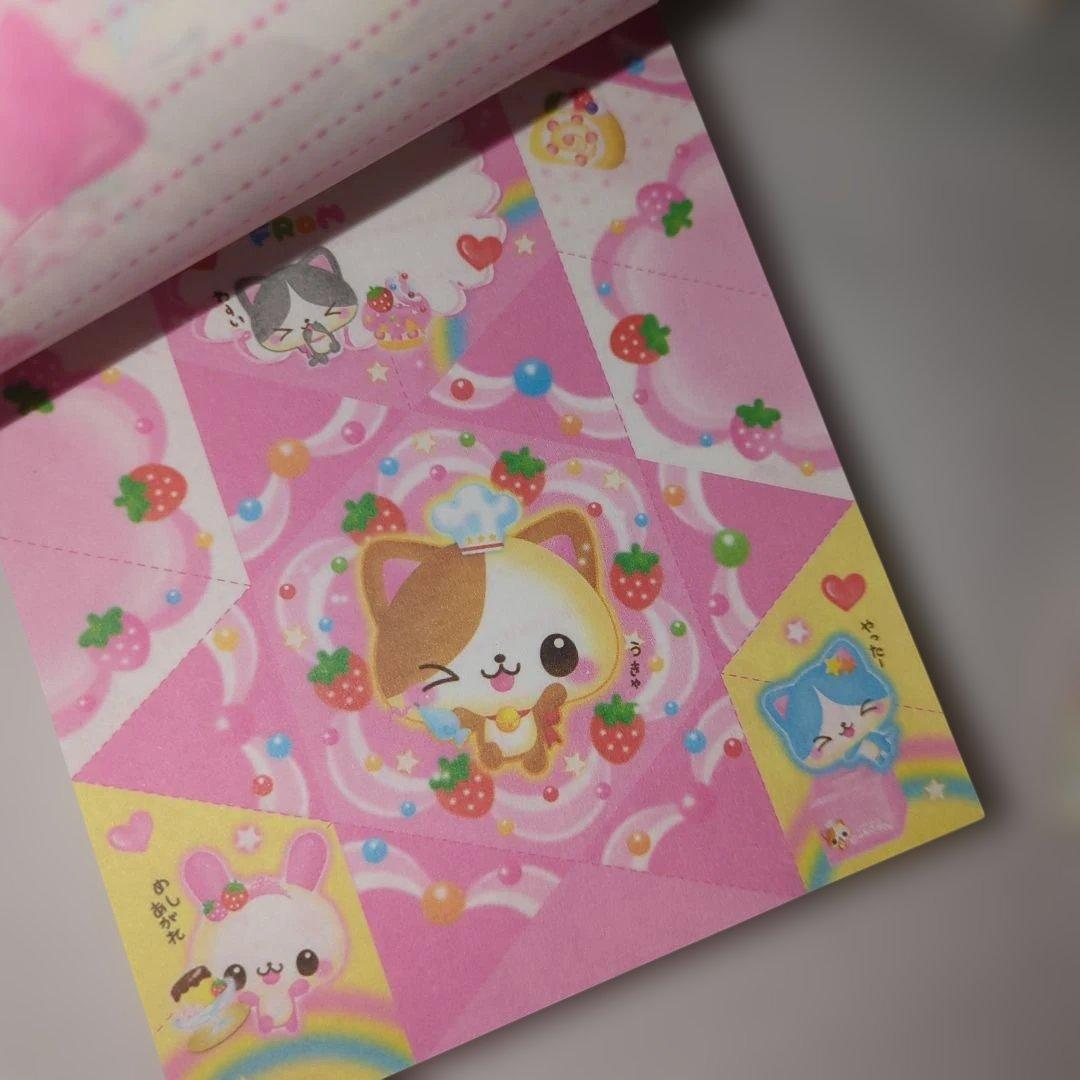 平成レトロ　平成女子　メモ帳　おりがみメモ　なぞりんこめも　アニマル　パロディ