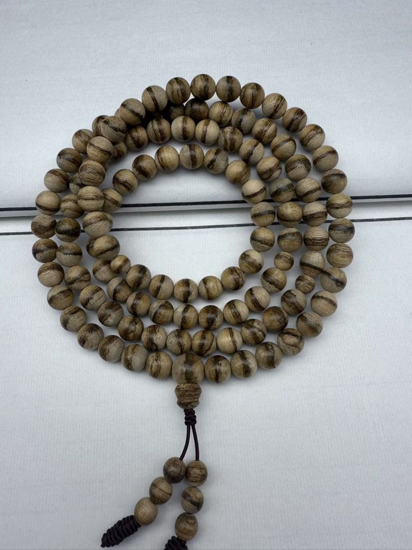 極上星洲系伽羅　野生沈香　達拉干 花珠念珠　27.64g（稀少典藏品）