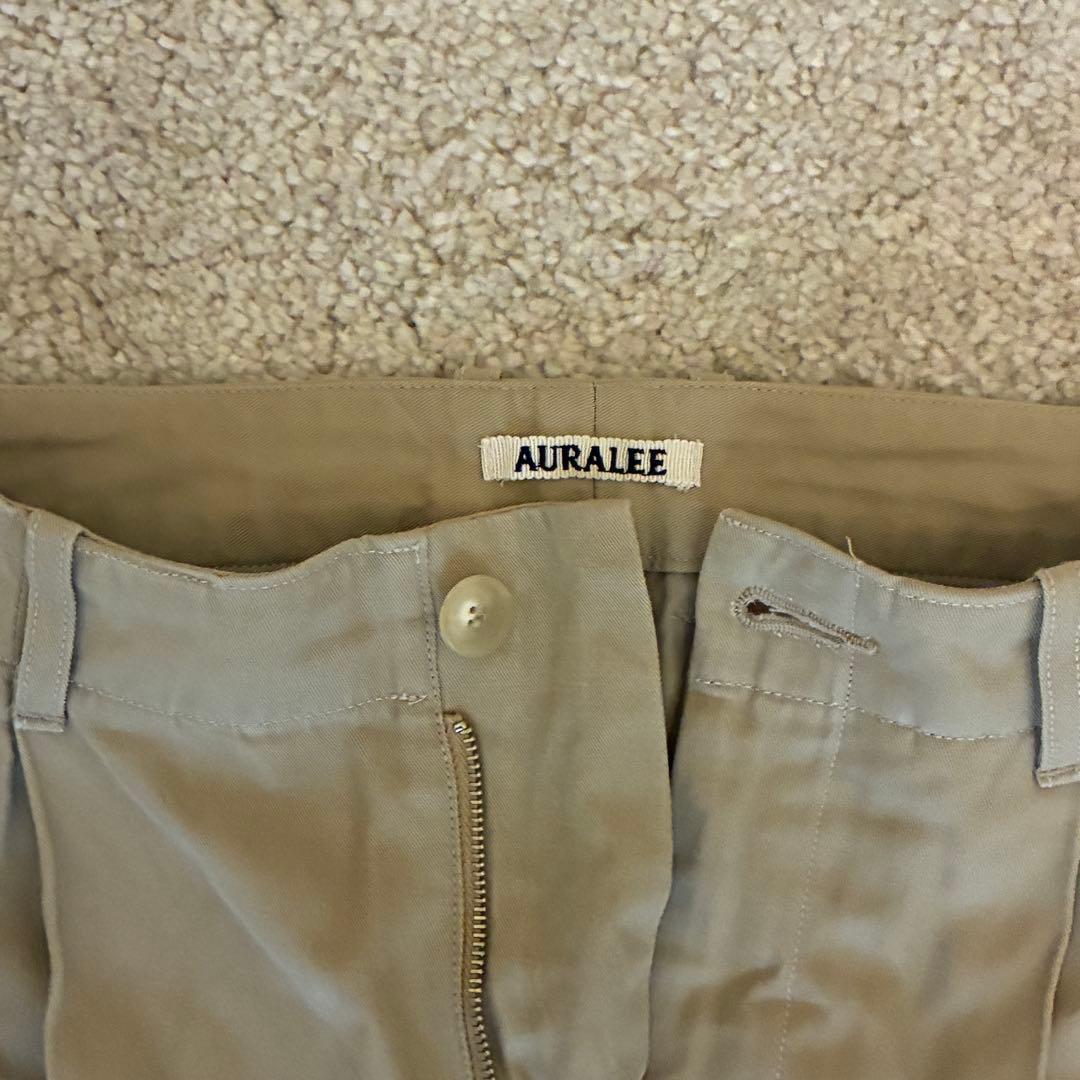 パンツ AURALEE HARD TWIST FINX LINEN CHINOPANTS