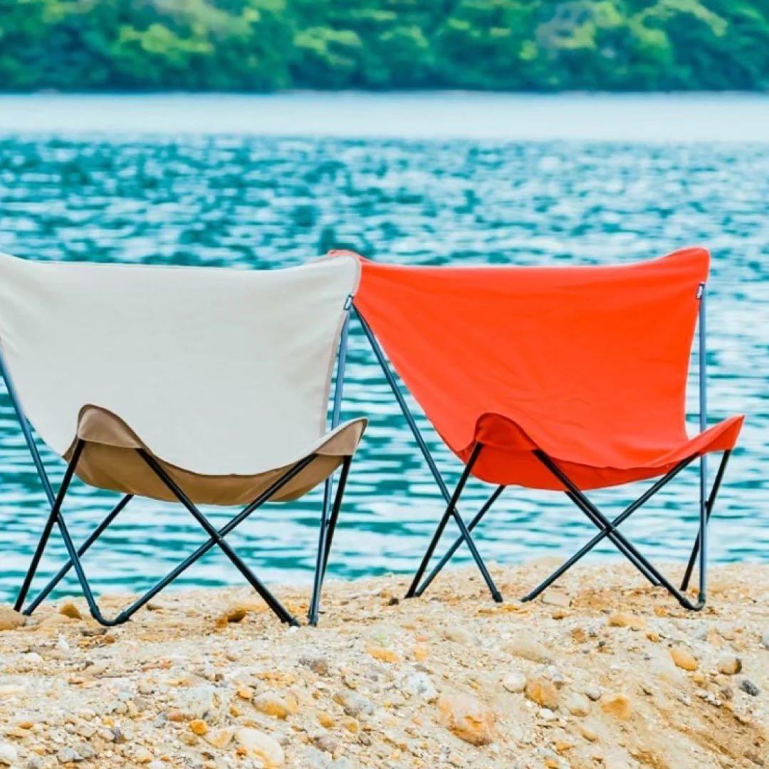 Lafuma（ラフマ） バタフライチェア レッド、グレー2脚セット