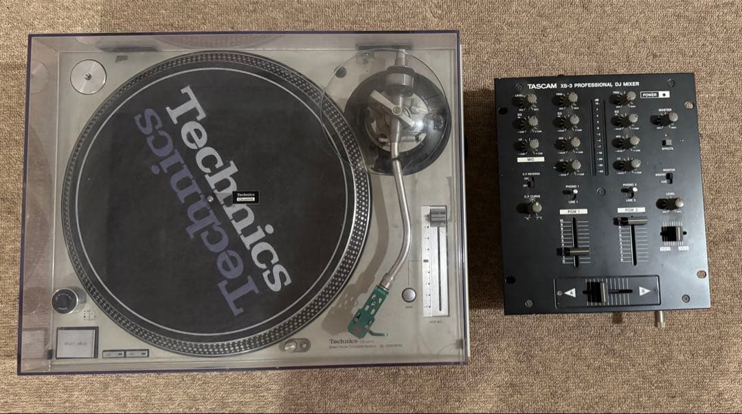 り*り様 Technics SL-1200MK3Dターンテーブル 起動、接続は確