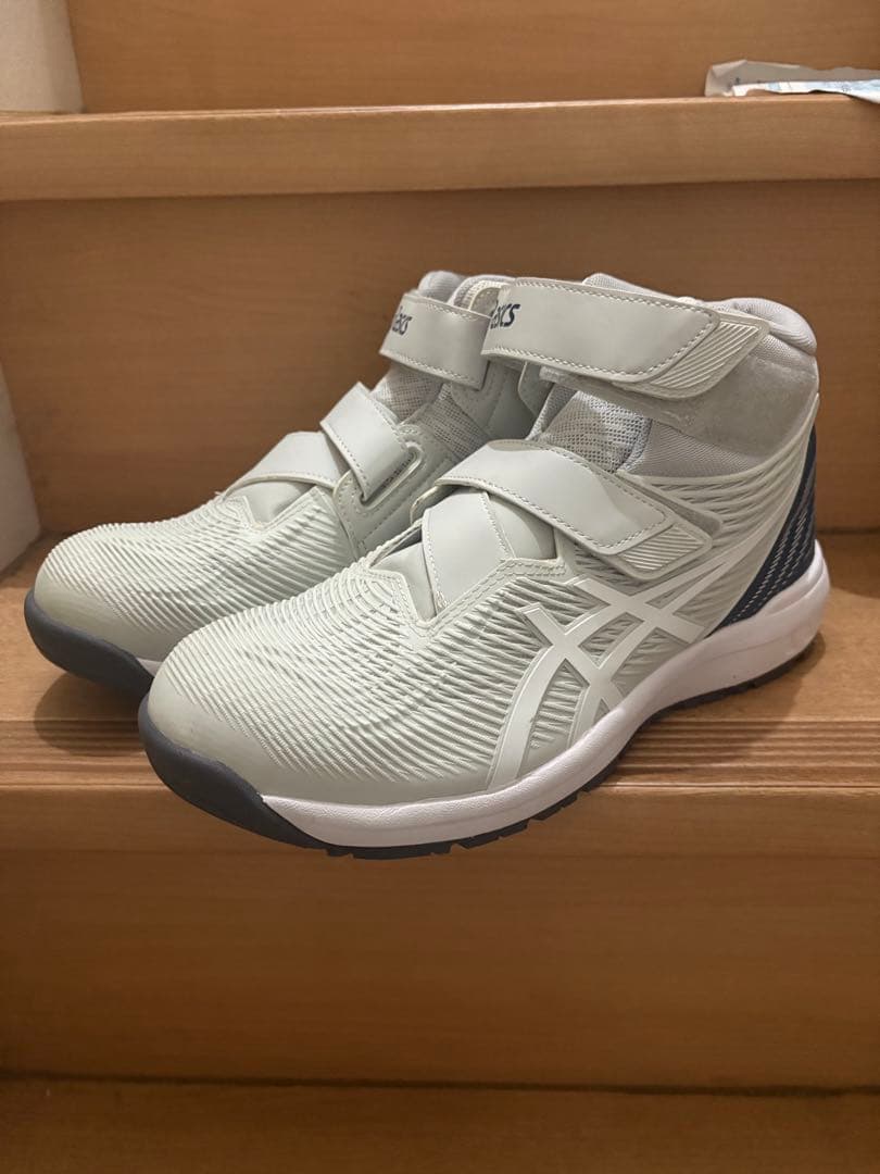 アシックス 安全靴 CP120 020グラシアグレーxホワイト 27cm 未使用