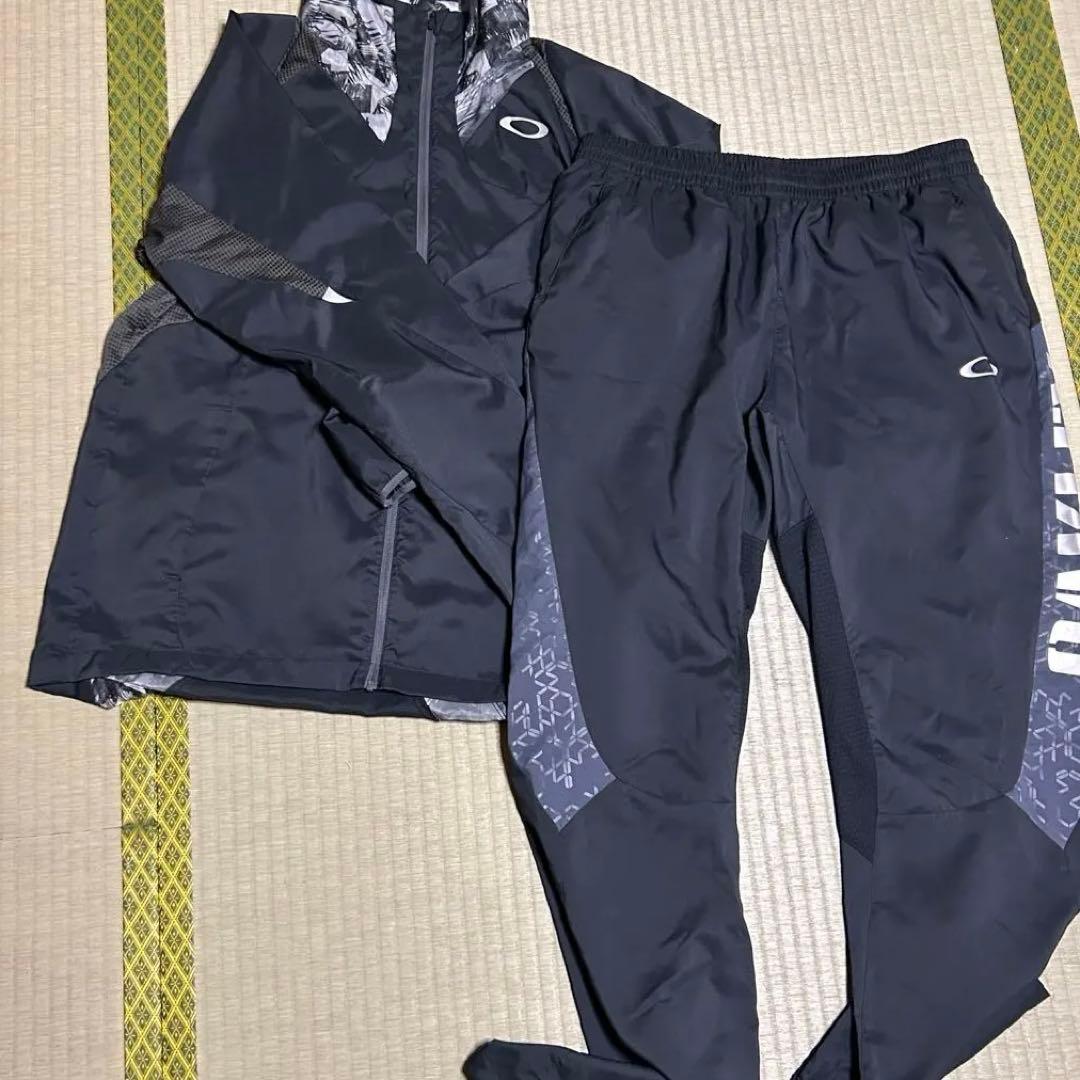 OAKLEY オークリー　ナイロン　ジャージ　上下　セットアップ　ダークグレー