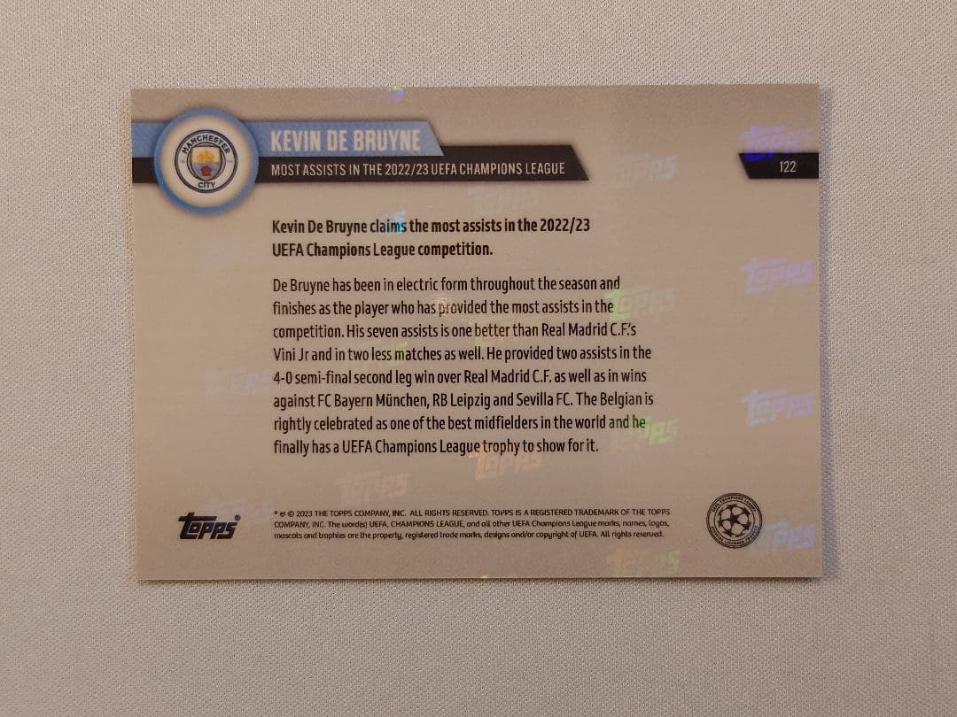 topps now ケビン・デ・ブルイネ マンチェスター・シティ 122 20