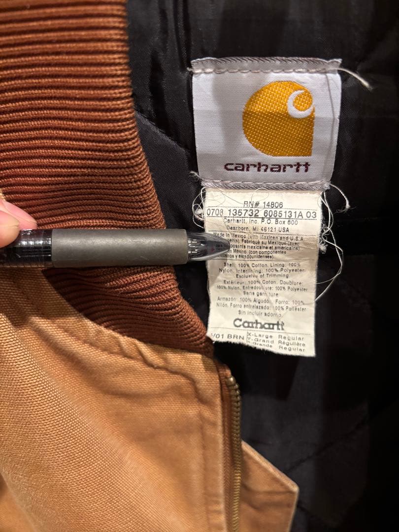 carhartt カーハート ダック ベスト ブラウン　 XL