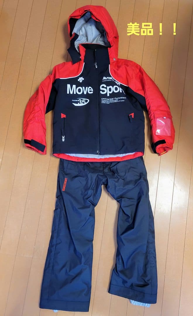 美品！！Move Sport スキーウェア上下セット 130cm子ども用 赤黒