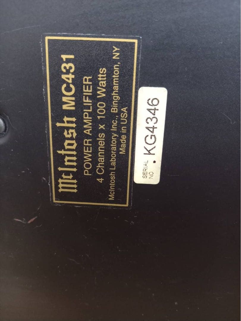 マッキントッシュ MC431 パワーアンプ