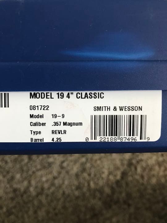 Smith & Wesson M19純正ガンケース (Ｓ&W社 取扱説明書付き)
