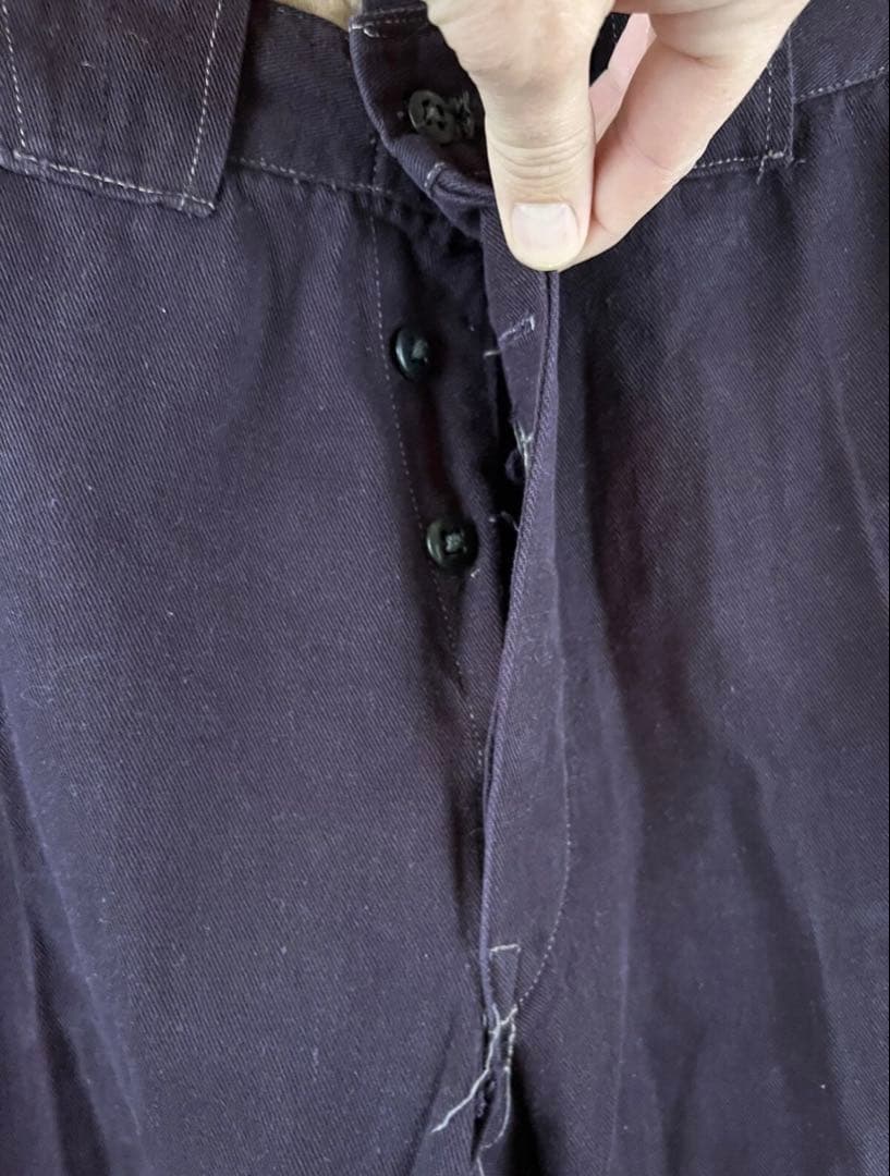 60's ヴィンテージ ベースボールシャツ&パンツ エンジ色　ボタンフライパンツ