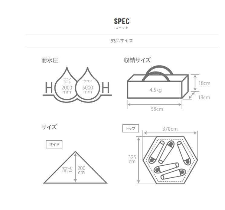 DOD ONE POLE TENT (M) ブラック　ワンポールテント　テント