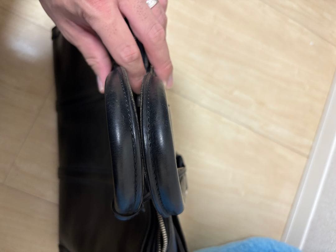 万双　ブライドル　シングル天ファスナー　黒　ブリーフケース　ビジネスバッグ