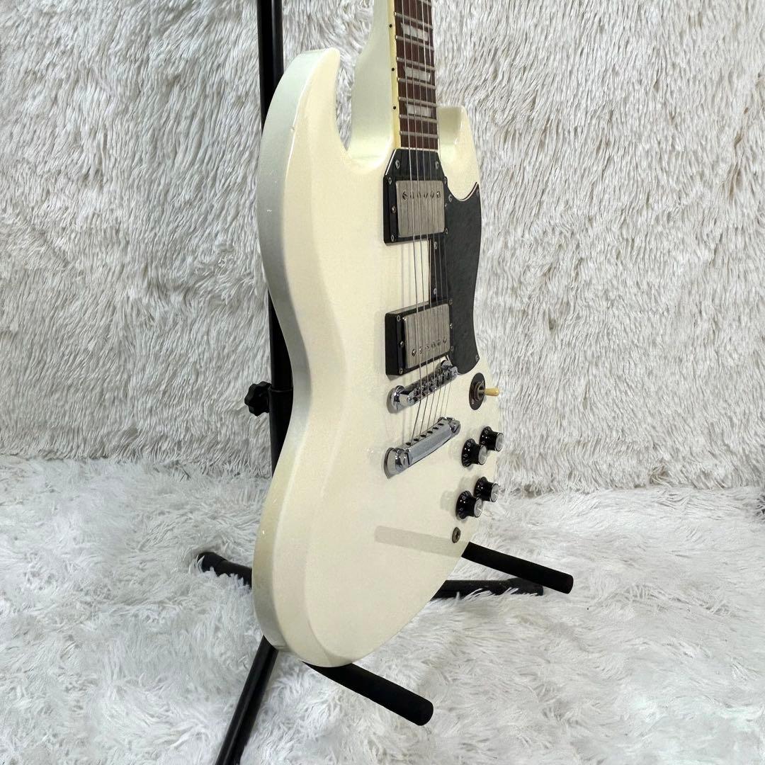 Bacchus BSG-480 オールマホガニー SGタイプ ホワイト