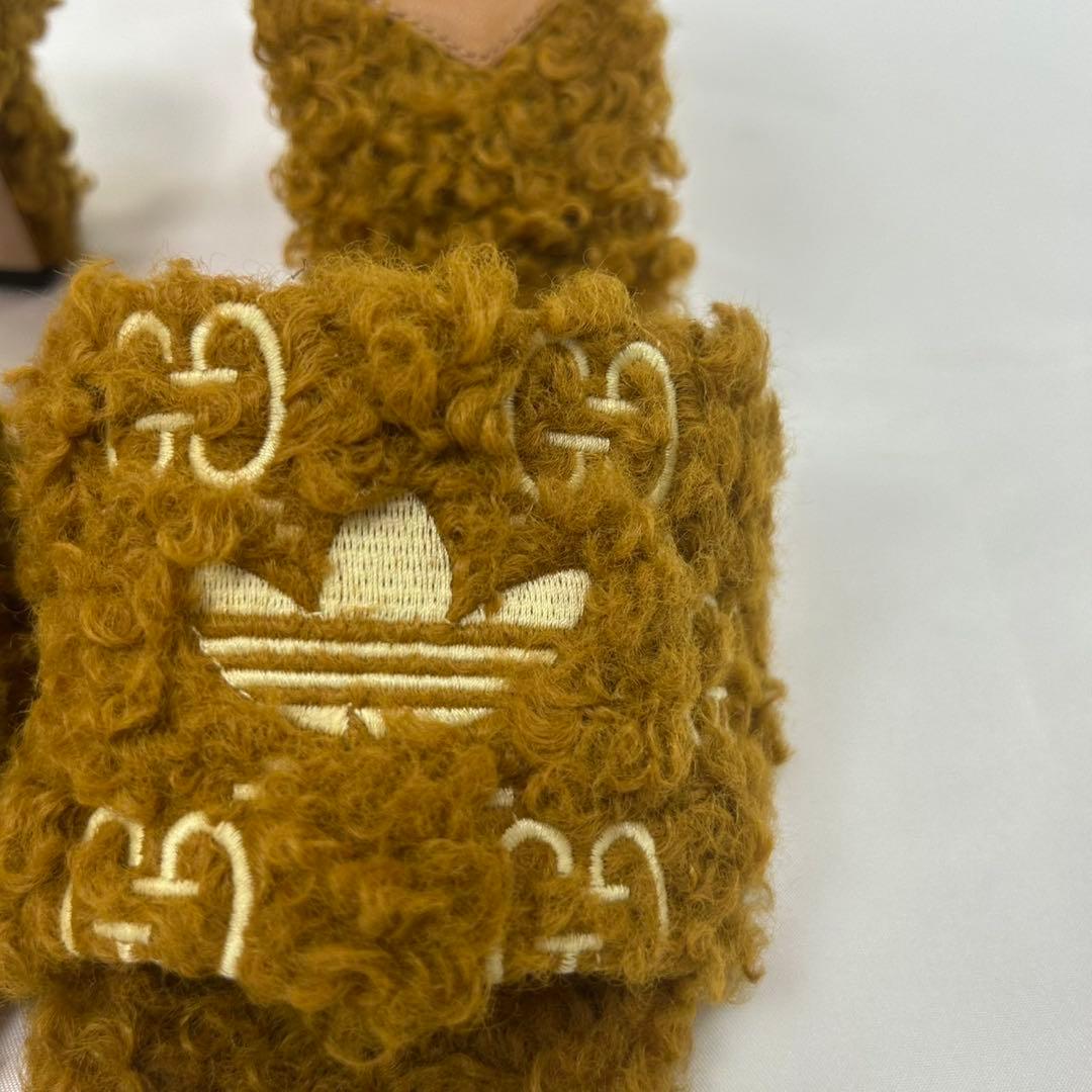 I684 新品未使用 25.0cm グッチ サンダル ブラウン レディース