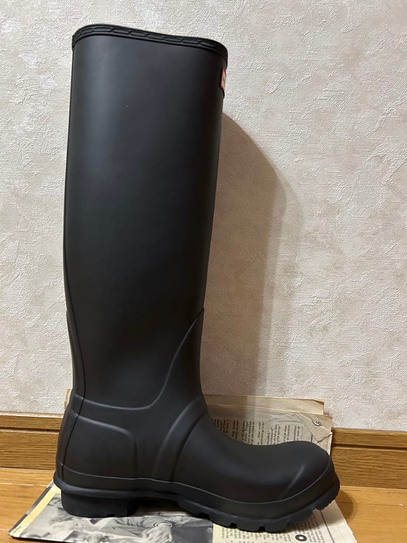 HUNTER ハンター ロングレインブーツ 黒 25センチ