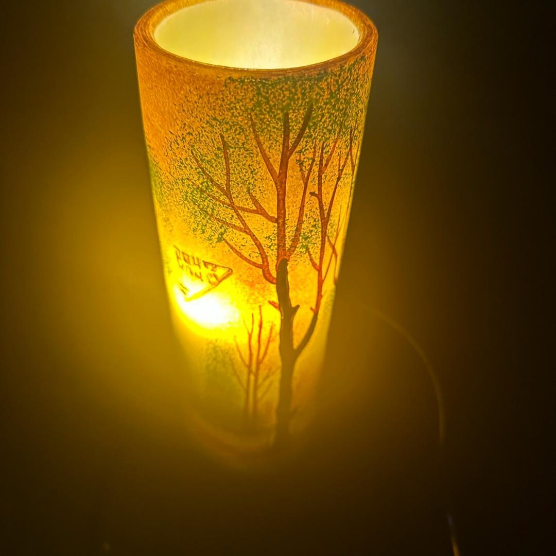 ドームナンシー 筒型 大　卓上証明　高さ22cm 被せガラス　アンテルカレール