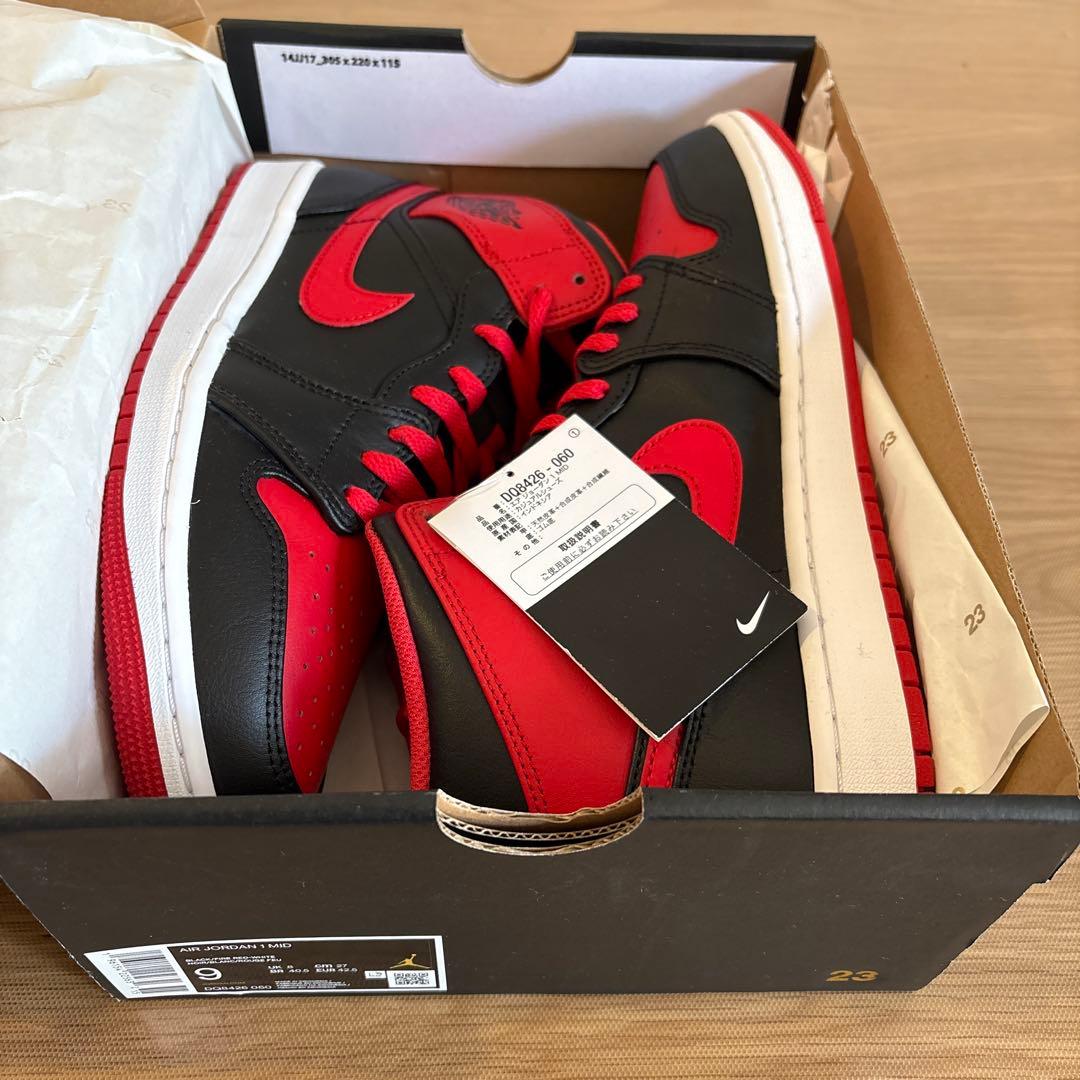 Nike Air Jordan 1 Mid ブラック/レッド