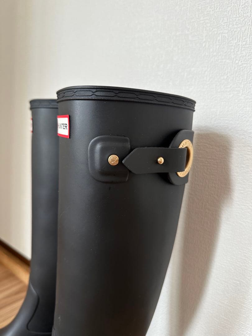 HUNTER × SEAROOMLYNN コラボ レインブーツ ブラック