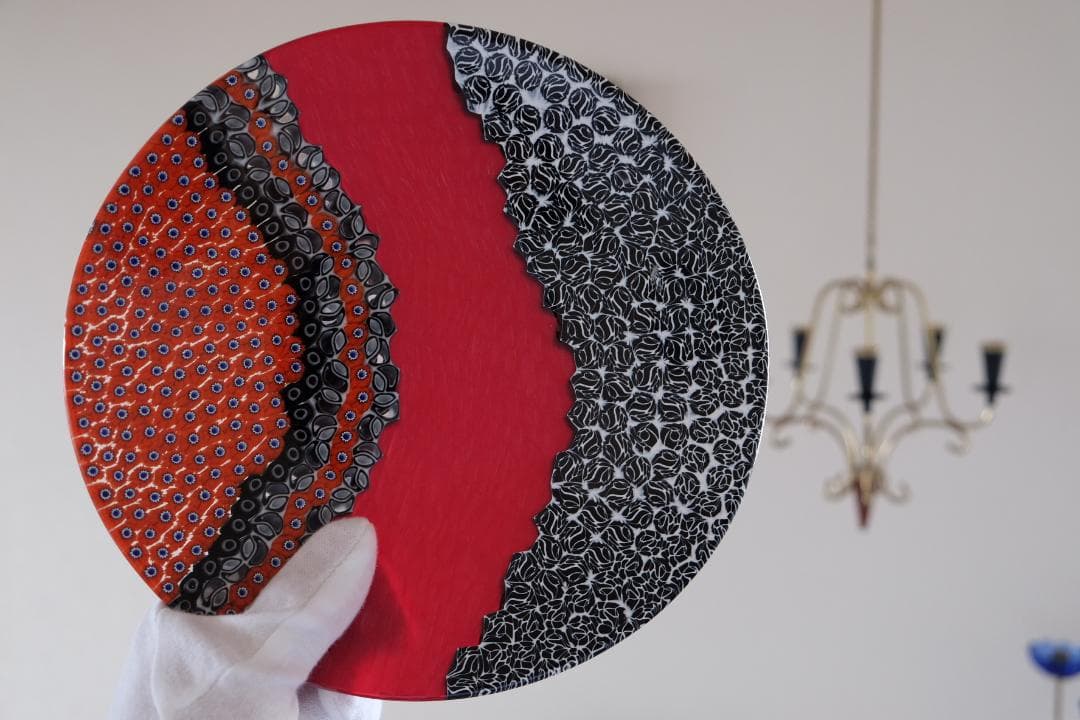 ベネチアングラス ミルフィオリ プレート ムリーニ ガラス 江波冨士子 田子美紀